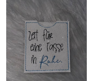 2€ ZUSATZTÜRCHEN 18. Dezember - Stickserie - ITH Teebeutel Verpackung